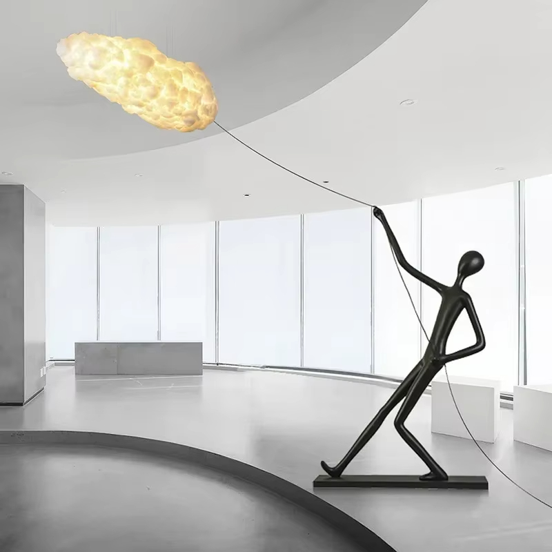 Resin Art Floor Design - Scultura di caratteri Lampada da terra