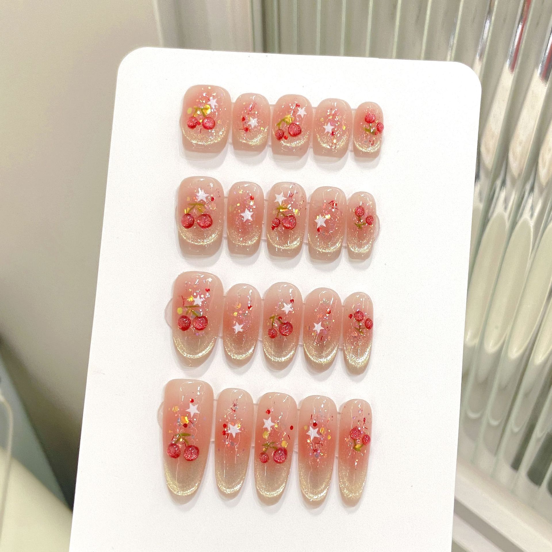 Resin Art Glitter - 10 pezzi dolce ciliegia stampa sulle