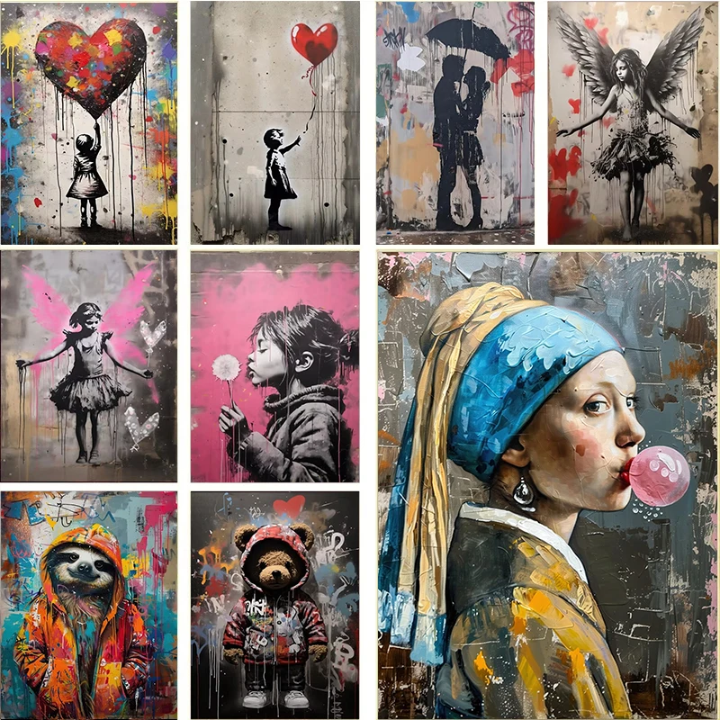 Resin Art On Wall - Poster e Stampe di Banksy con
