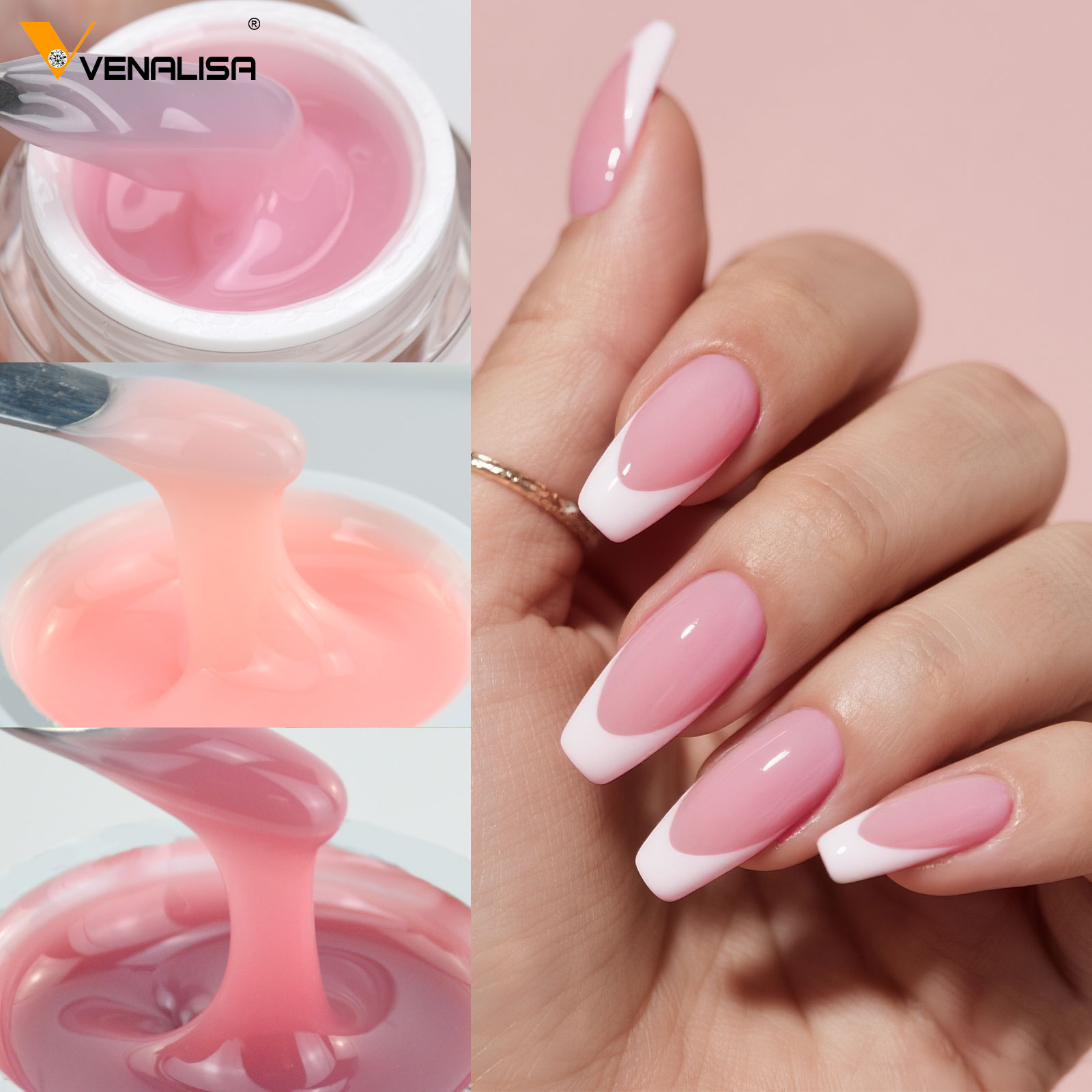 Resin Art Training - 50ml VENALISA Jelly Pink Gel Builder