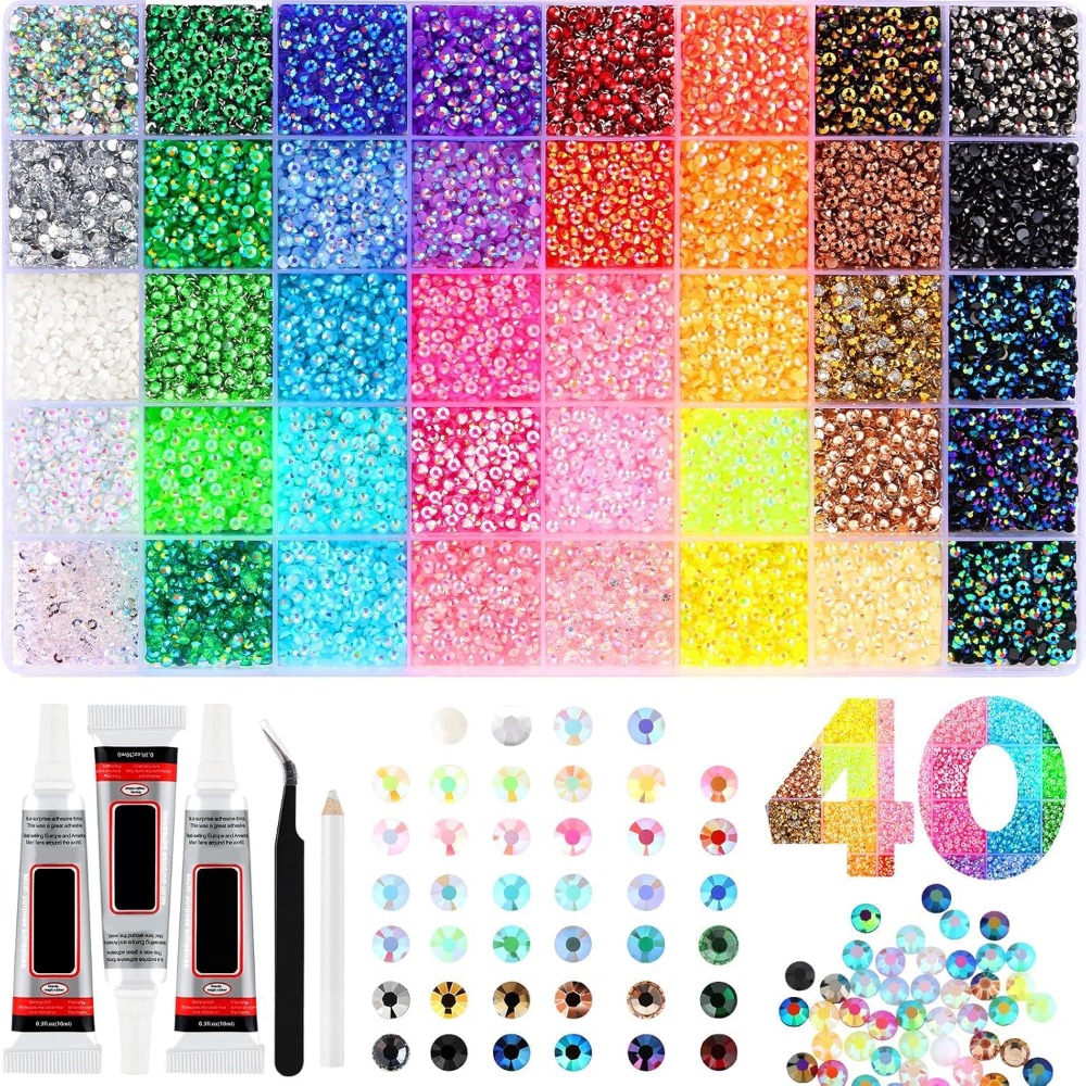 Resin Art Book - Kit di 40 Colori di Strass