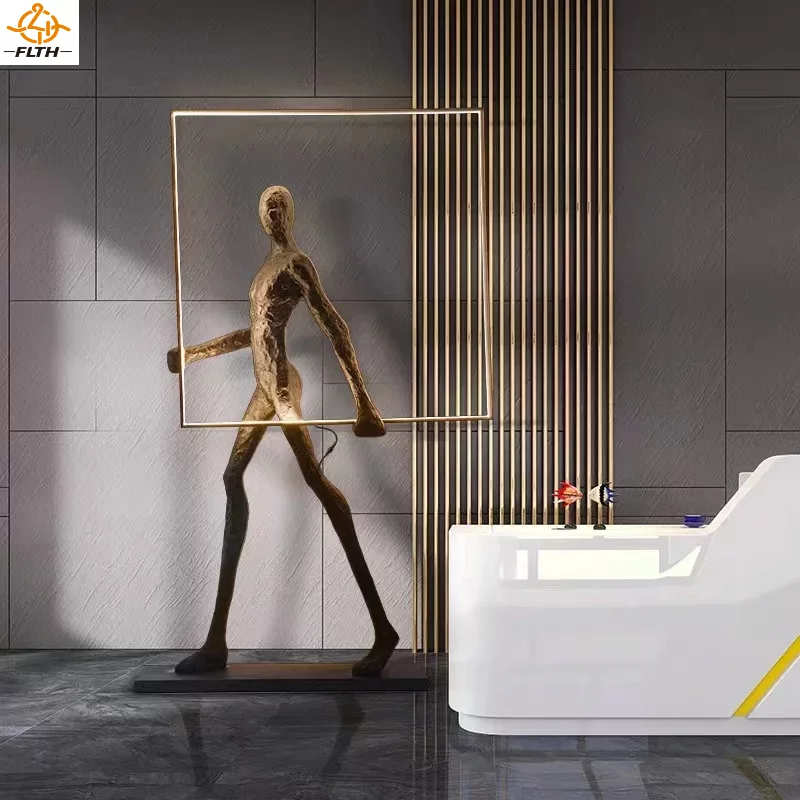 Resin Art Floor Design - Lampada da Terra a Forma di
