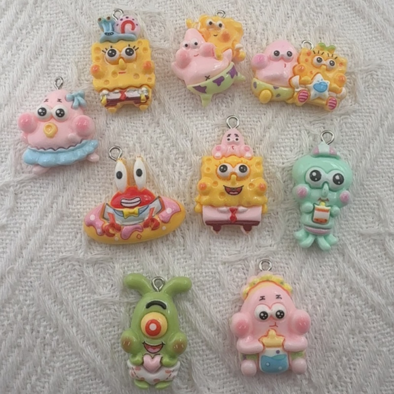 Resin Art Handmade - 10 pendenti in resina a forma