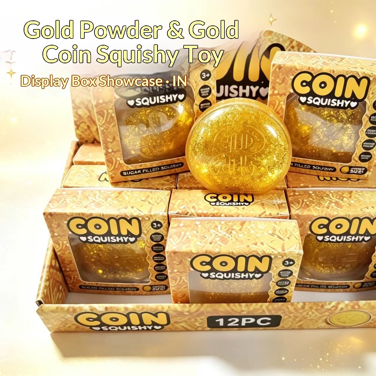 Resin Art Glitter - Confezione da 12 Pezzi, Giocattolo Squishy