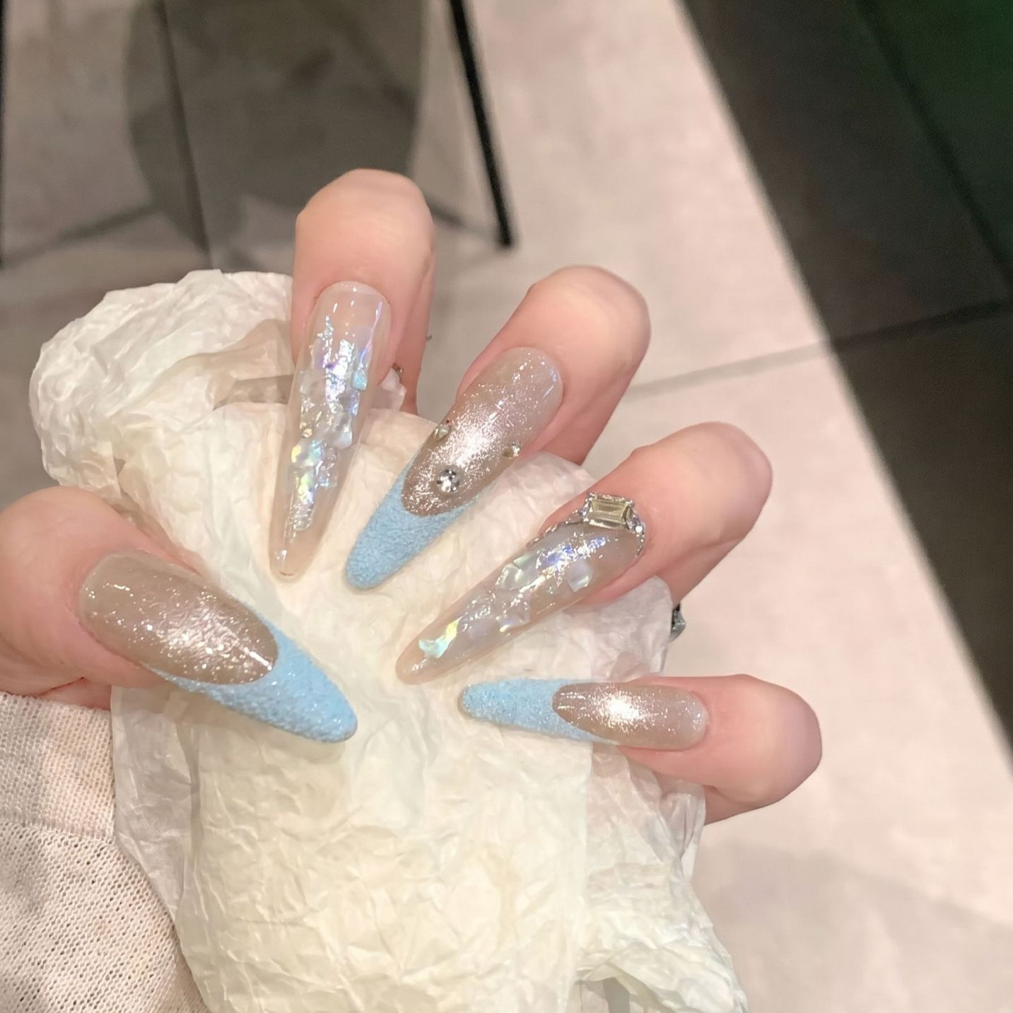 Stampa sulle unghie 10 pezzi v - Resin Art Glitter recensione e prezzo